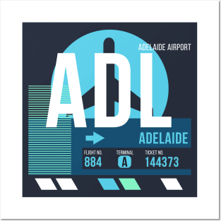 Adelaide (ADL) Airport // Sunset Baggage Tag Posters and Art